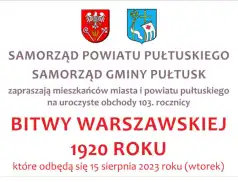 Uroczyste obchody 103. rocznicy Bitwy Warszawskiej 1920 roku w Pułtusku