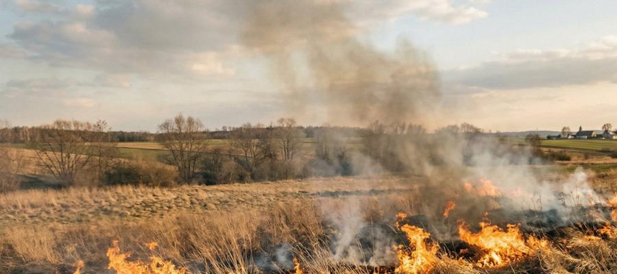 Pracowity tydzień pułtuskich strażaków. Płonące trawy, pożar mieszkania i ratunek dla psa