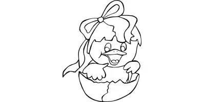 Kolorowanki Wielkanocne - Kurczak w jajku