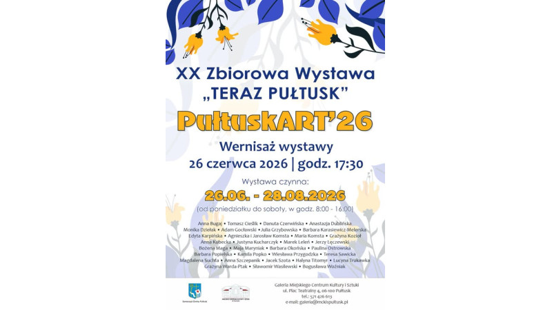 Jubileuszowa XX Zbiorowa Wystawa „TERAZ PUŁTUSK” PułtuskART\'26
