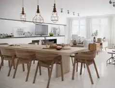 Stół skandynawski w jadalni