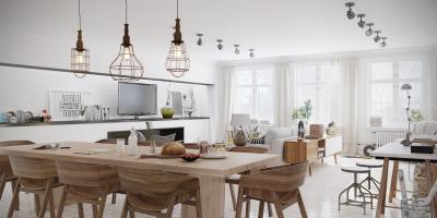 Stół skandynawski w jadalni