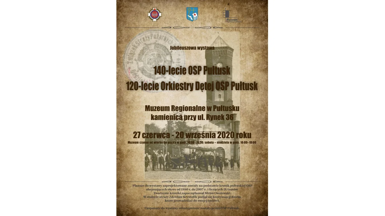 Podwójny jubileusz OSP Pułtusk - wystawa w Muzeum Regionalnym