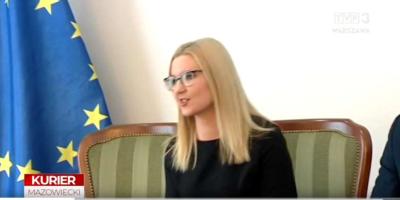 Oficjalne przekazanie pełnienia obowiązków Burmistrza Pułtuska - Dorocie Subdzie w Kurierze Mazowieckim