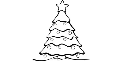 Kolorowanki świąteczne - Choinka
