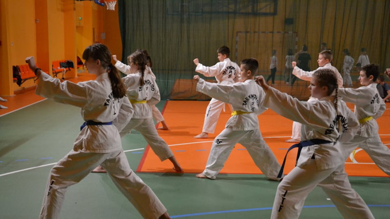 Egzamin na stopnie uczniowskie taekwon-do w MKSW KAN Pułtusk