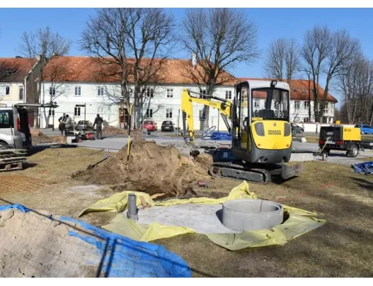 Powstaje multimedialna fontanna w Pułtusku. Prace nabierają rozpędu.
