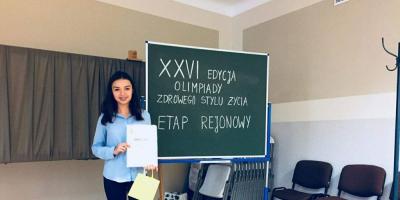 Klaudyna Zając z Pułtuskiej Jedynki najlepsza w rejonowym etapie Olimpiady Promocji Zdrowego Stylu Życia PCK