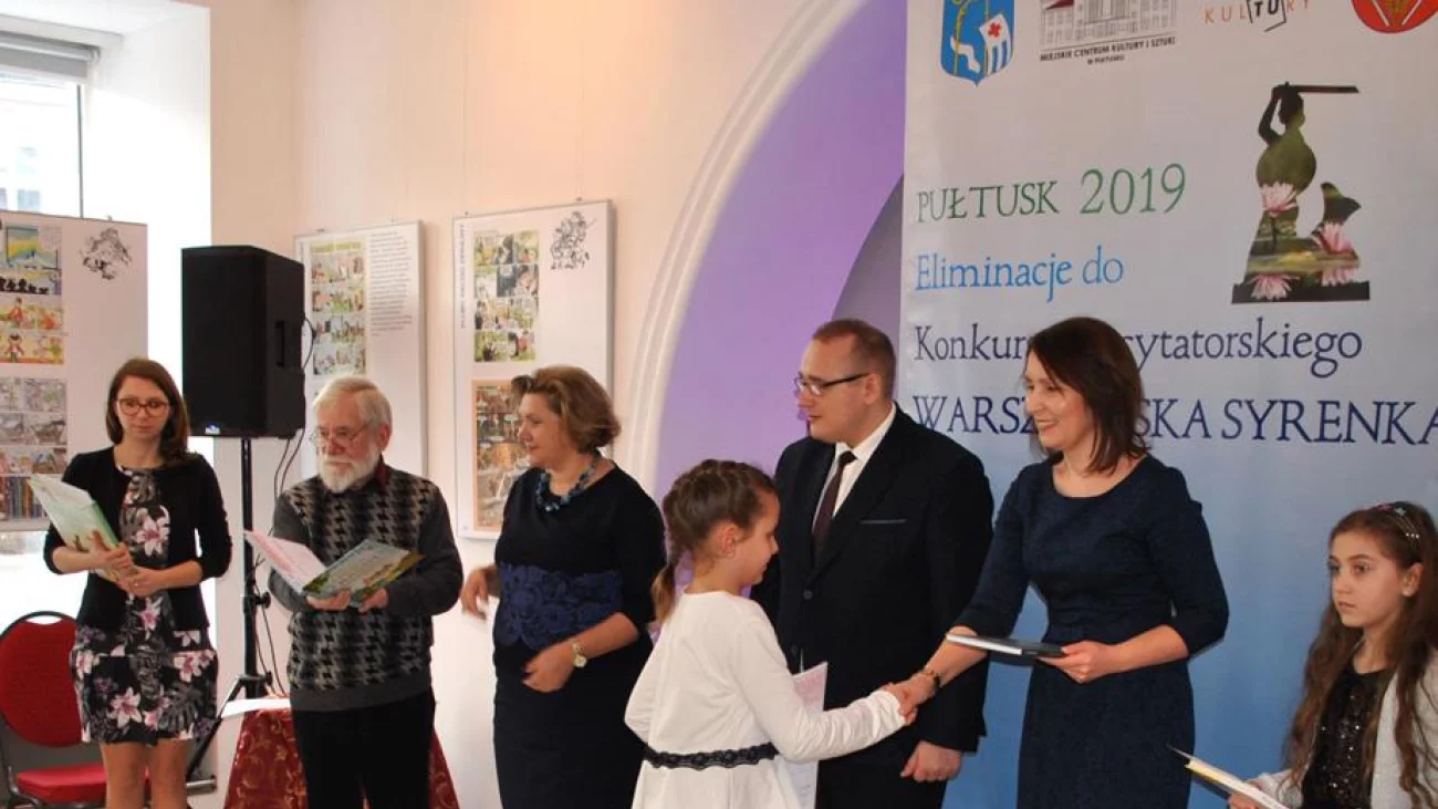 Warszawska Syrenka w Pułtusku. Eliminacje Powiatowe Konkursu Recytatorskiego.