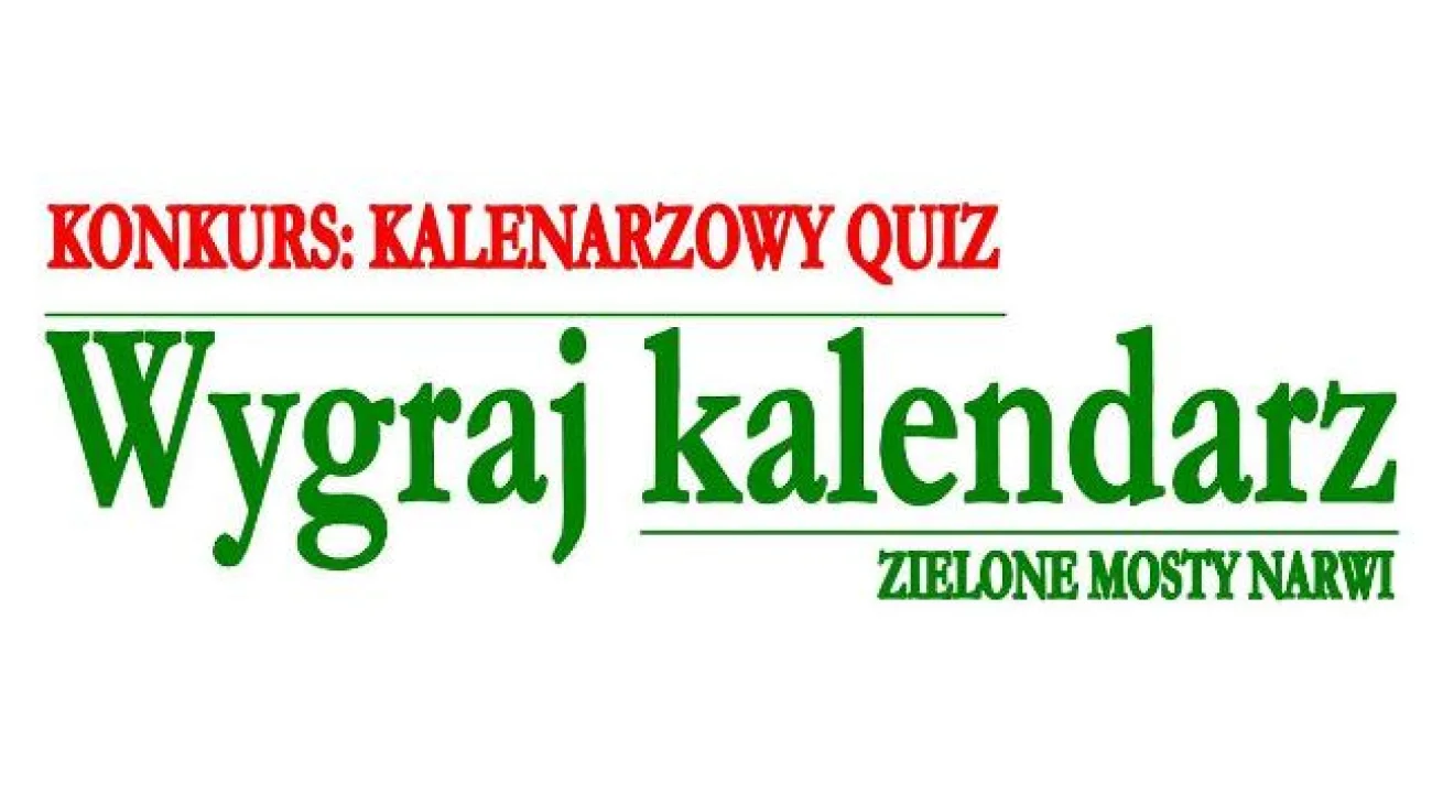 Konkurs: Wygraj kalendarz na 2018r
