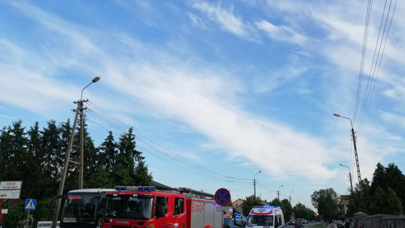 Wypadek na ul.Kościuszki w Pułtusku