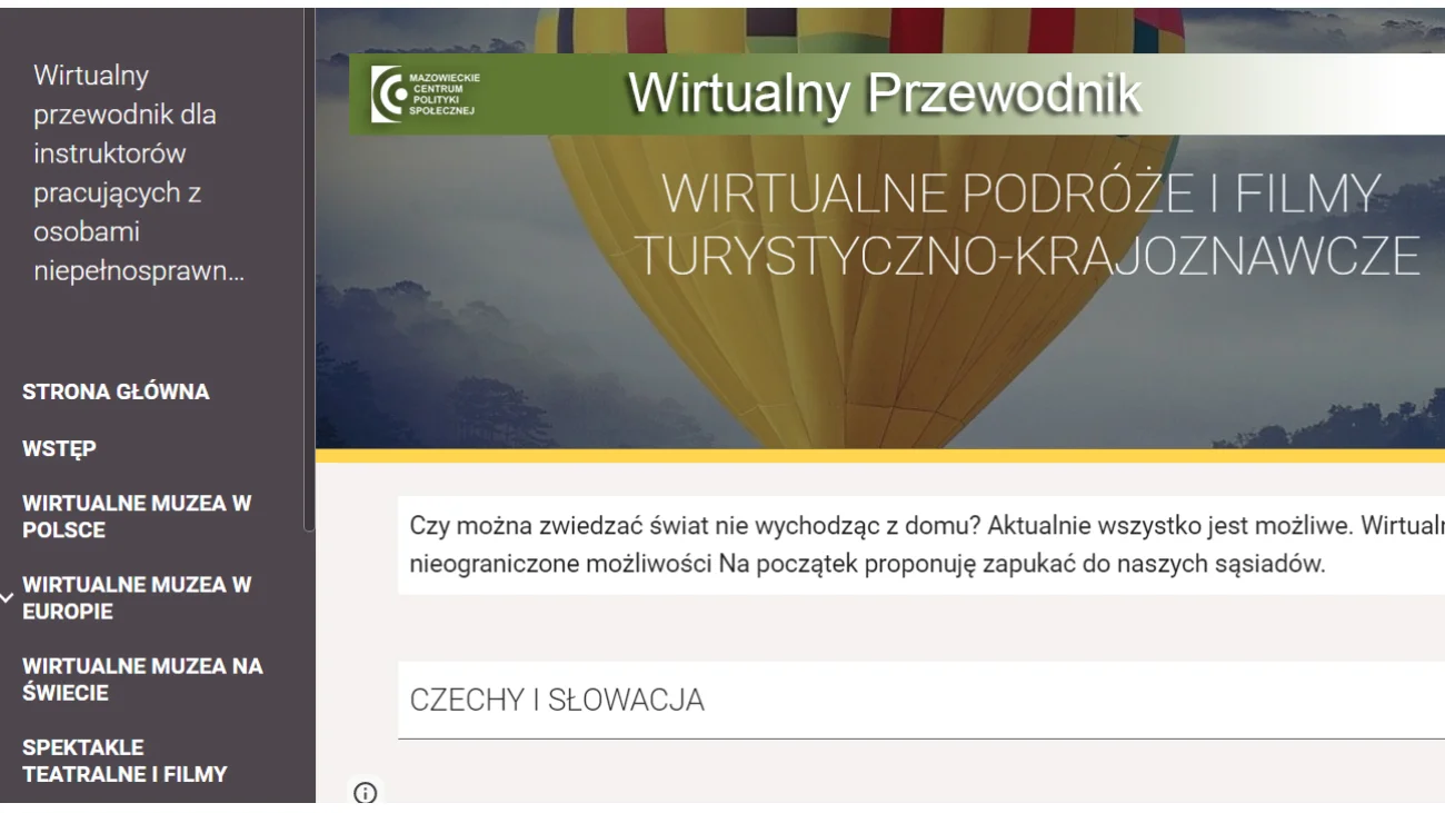 Wirtualny przewodnik – odpowiedź MCPS na czas izolacji