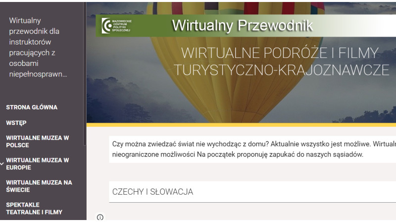 Wirtualny przewodnik – odpowiedź MCPS na czas izolacji