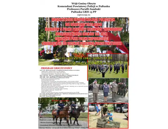 Zaproszenie na Uroczystości w Zambskach Kościelnych