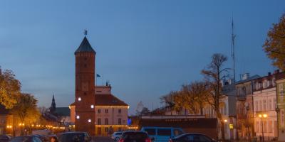 Pułtuski rynek jesienią