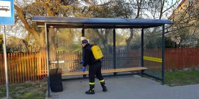 Dezynfekcja miejsc użyteczności publicznej w Gminie Pułtusk