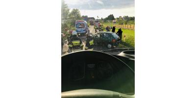 Kolejne zdarzenie drogowe w powiecie pułtuskim, tym razem na DW 618 [Zdjęcia]