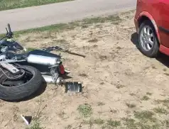 Zderzenie motocykla z osobówką w miejscowości Cieńsza w gminie Zatory