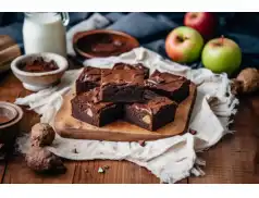 Leniwiec, ciasto czekoladowe z jabłkami