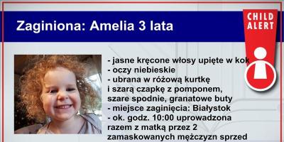 Child Alert - policja szuka 3 letniej Amelki!