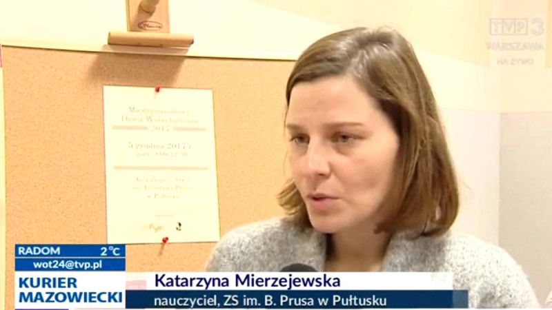 Wolontariusze z Pułtuska w TVP 3 Warszawa