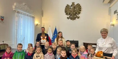 Wizyta przedszkolaków w Urzędzie Miejskim z okazji Święta Dyni