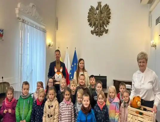 Wizyta przedszkolaków w Urzędzie Miejskim z okazji Święta Dyni
